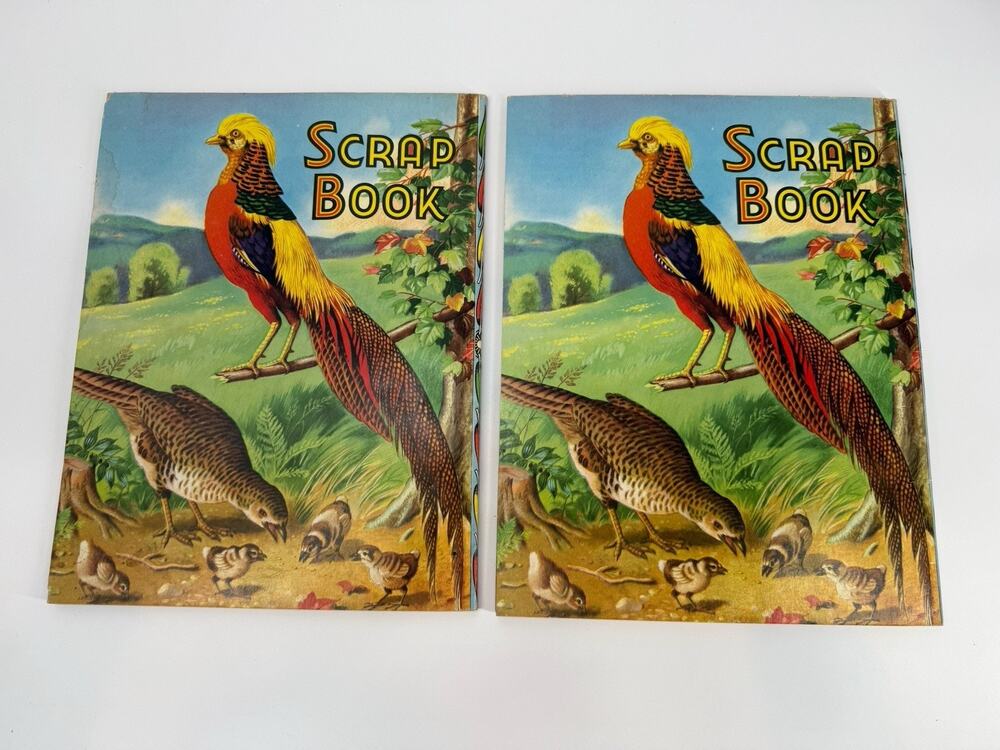 2 VINTAGE SCRAPBOOKS NEVER USED EMPTY MADE IN USA 1940/50’s